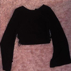 Forever 21 Black blouse with side cut outs